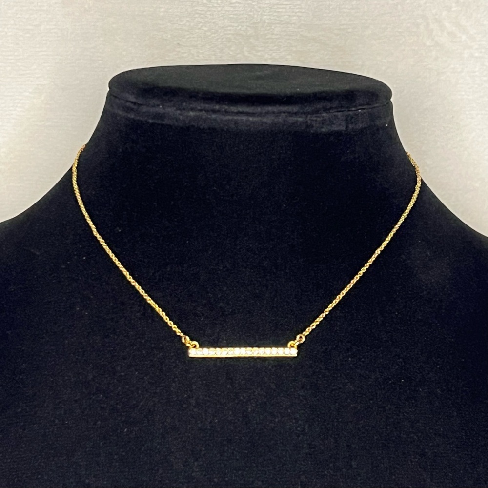 Touchstone Crystal by Swarovski Pave Bar Necklace